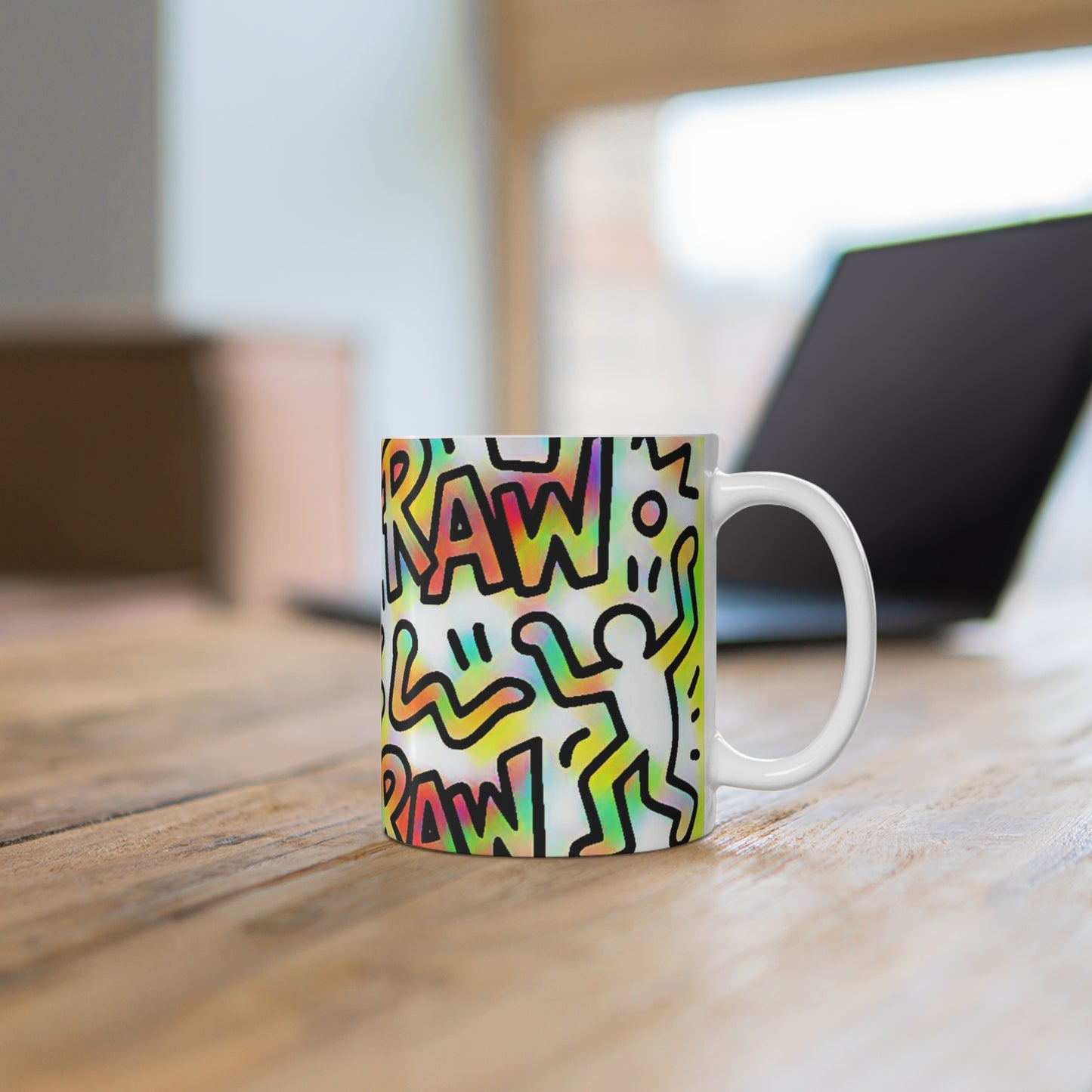 RawSushi "raw graffiti" white Mug 11oz