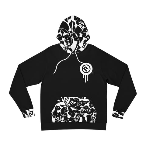 Raw+Sushi "black/white camo trim" Athletic hoodie