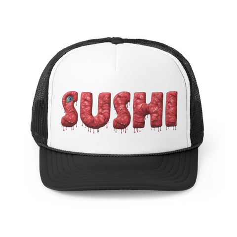 Raw+Sushi "sushi raw" Trucker Caps blk/white/bloody