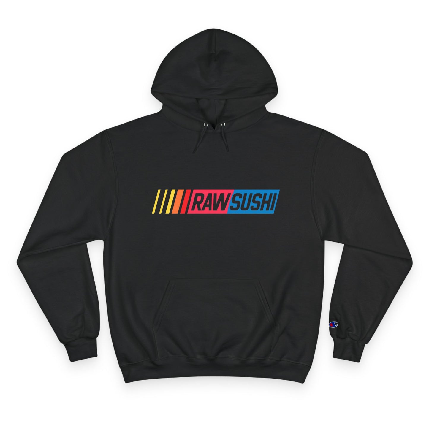 Raw+Sushi "Racer Pack" Heavy Cotton Racer Champion Hoodie black