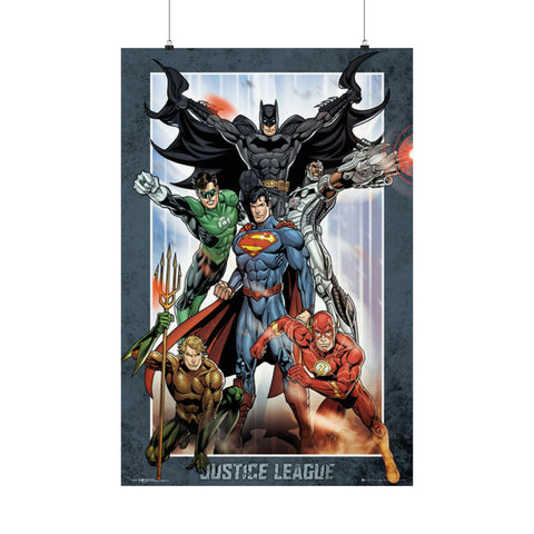 Justice league retro Premium Matte Vertical Posters