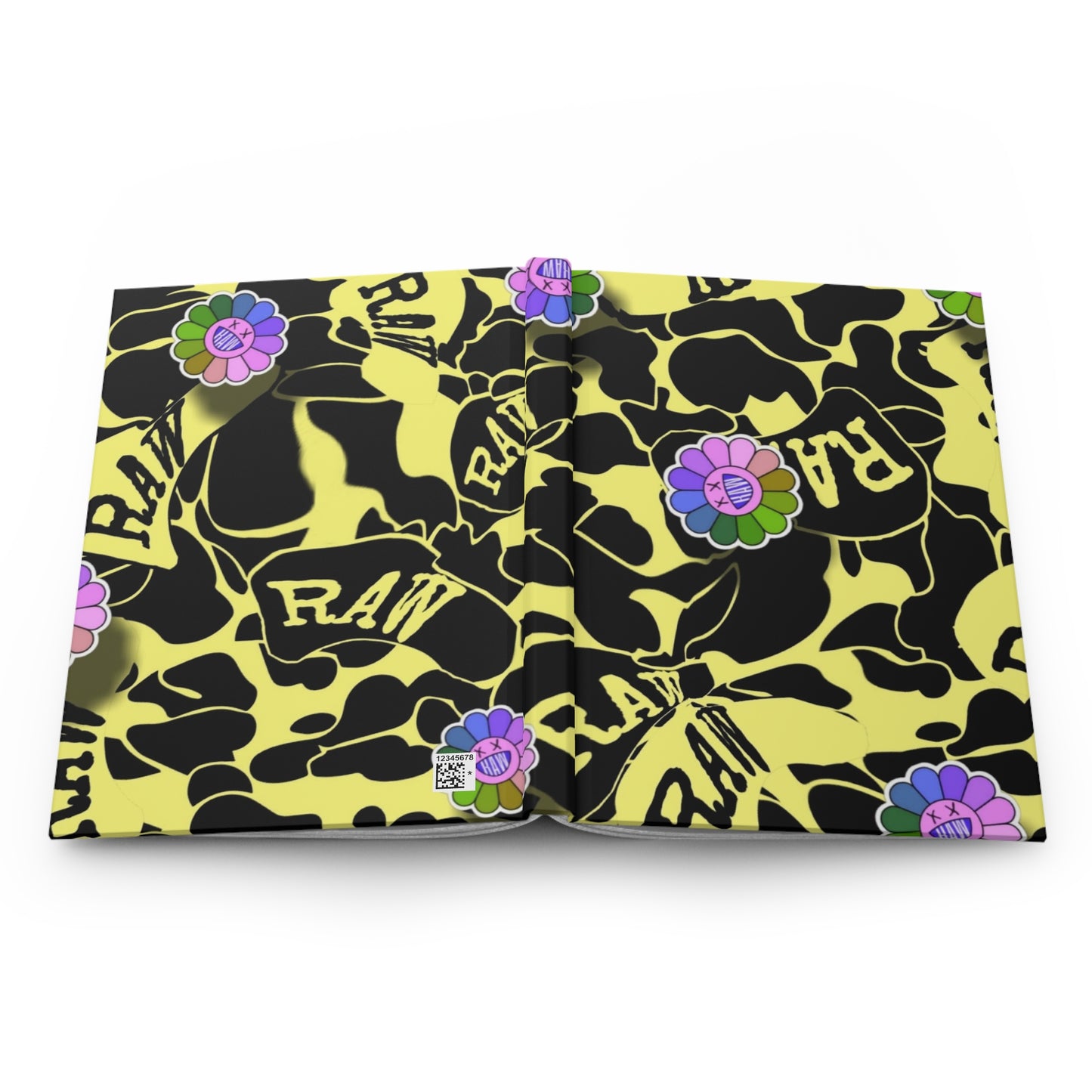 "RAW CAMO" Hardcover Journal Matte YELLOW