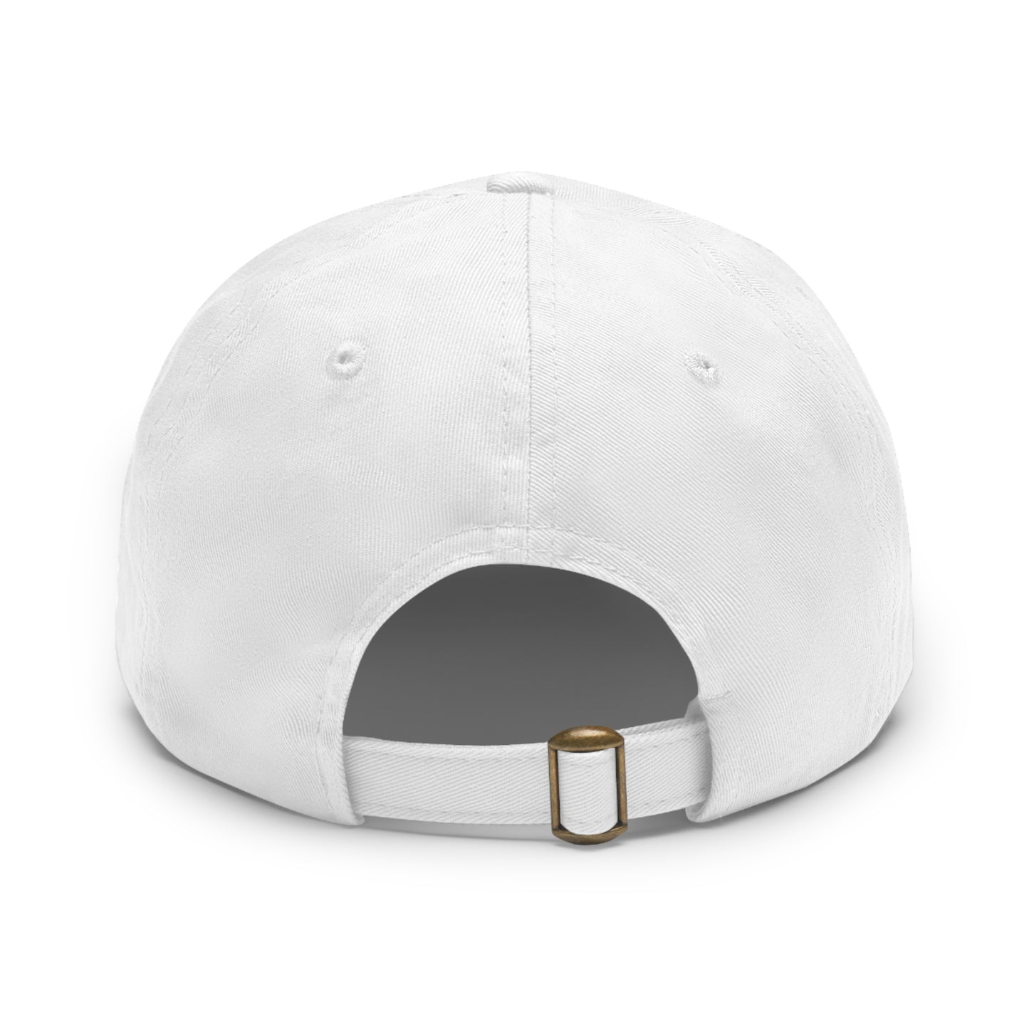 Raw+Sushi "up-face sushi" Dad Hat with Leather Patch white