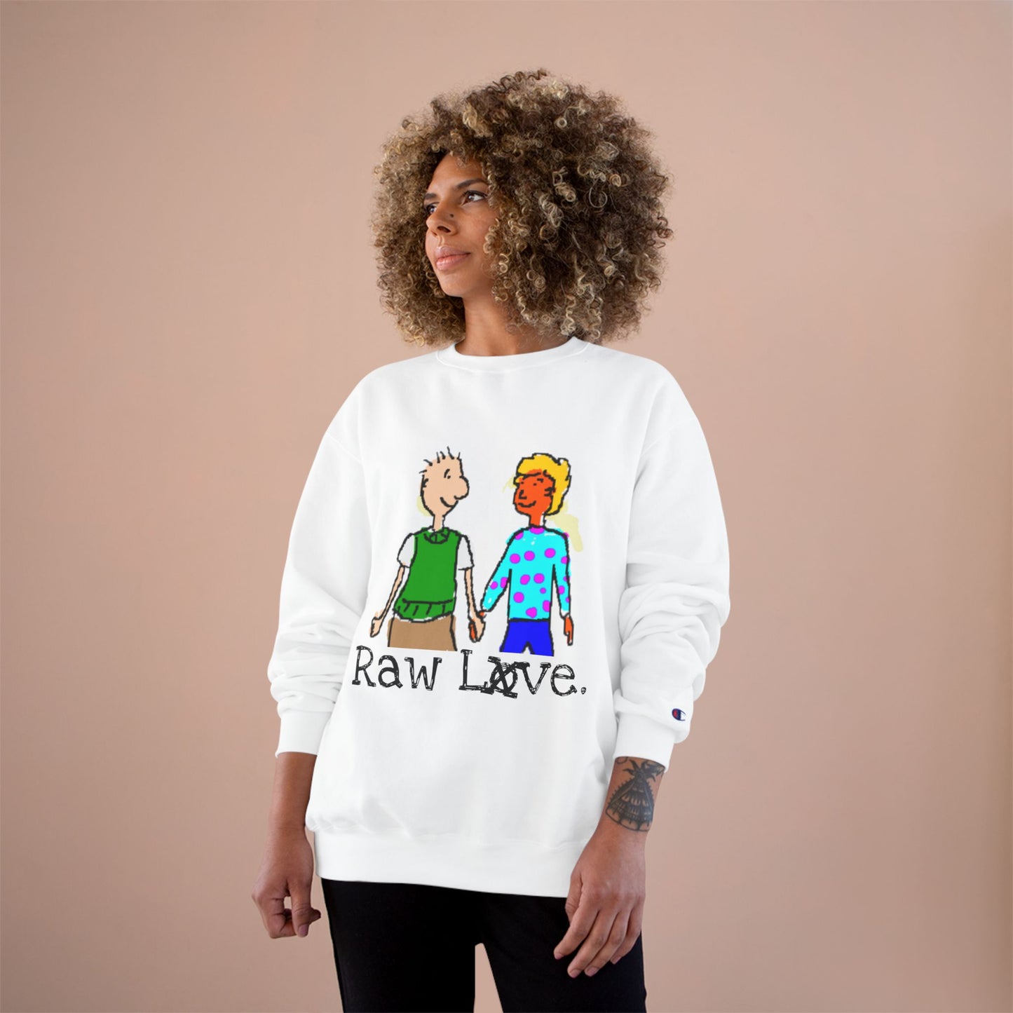 raw+sushi "RAW LOVE" Champion Crew neck