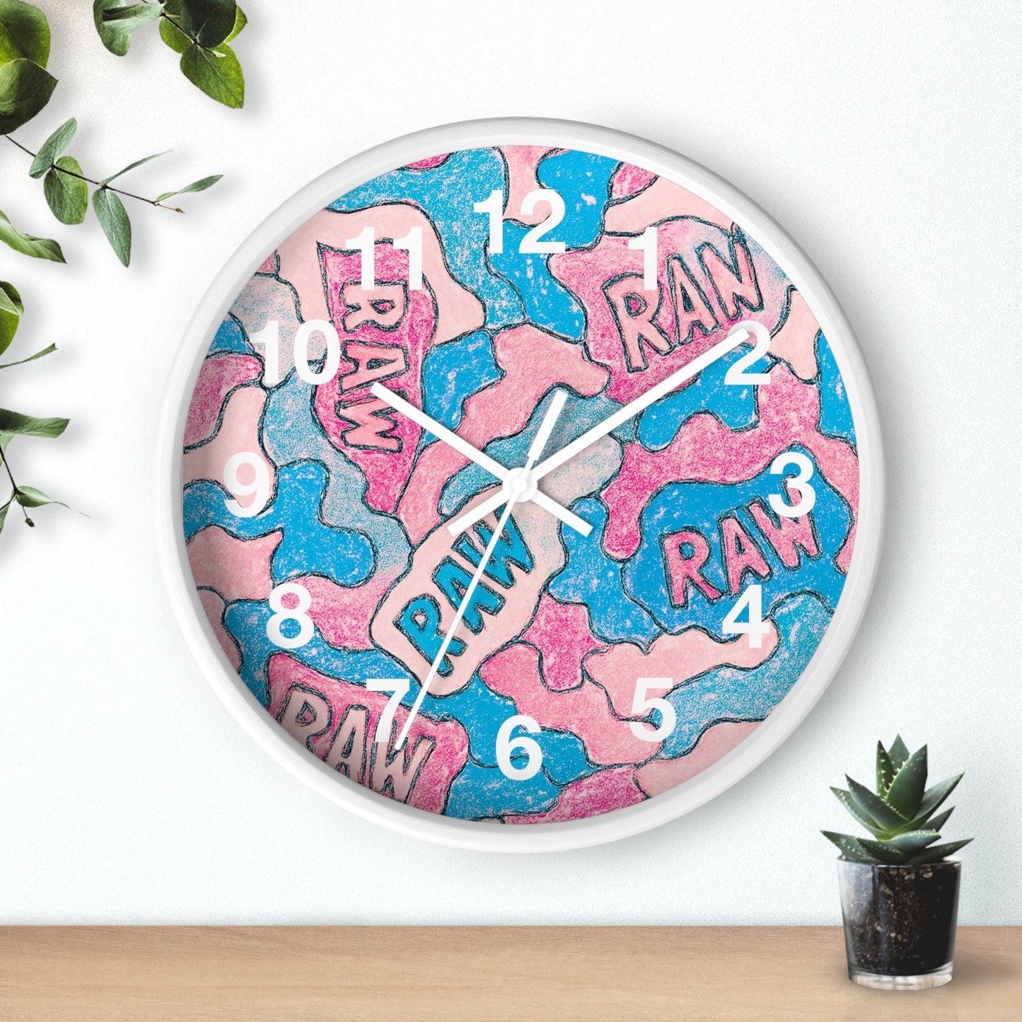 RAW Crayola" Wall Clock —Timepiece