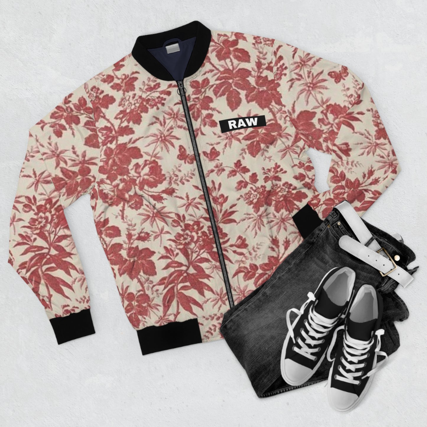 Raw+Sushi "RED GARDEN" Bomber Jacket
