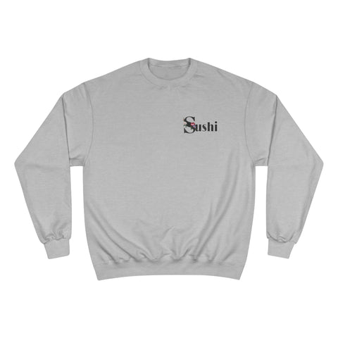 Raw+Sushi "sushi rose" Champion Sweatshirt grey