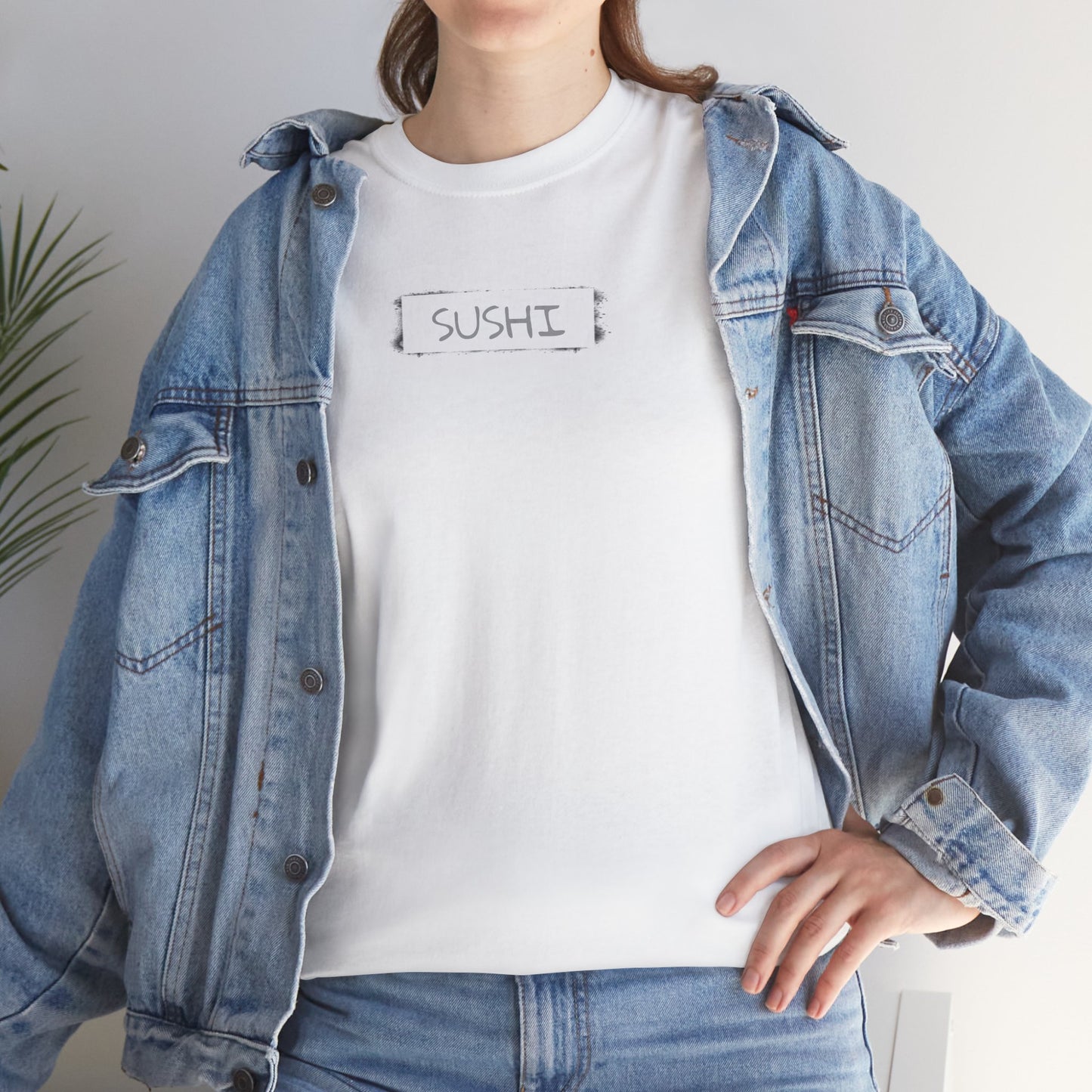 Raw+Sushi "sushi spray stamp" Unisex Heavy Cotton Tee white
