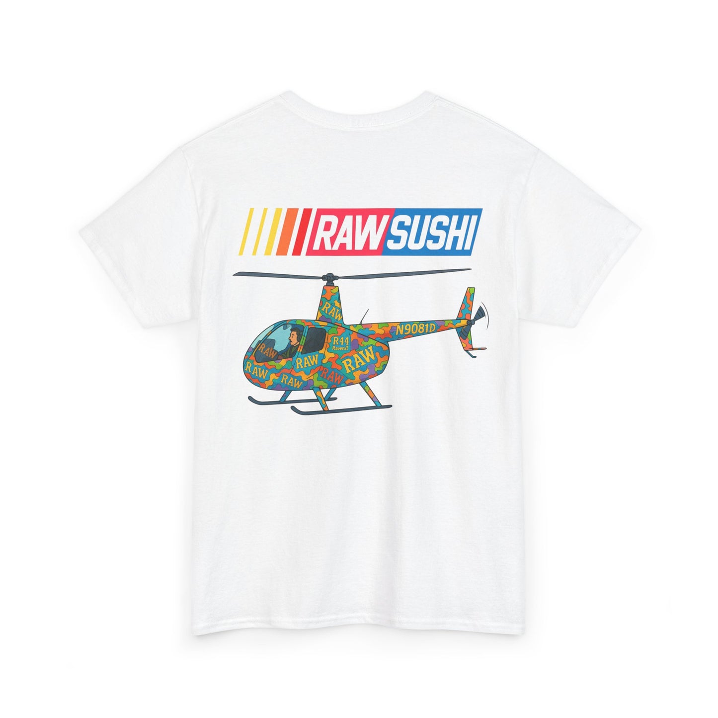 Raw+Sushi "cartoon chopper" Heavy Cotton Racer Tee