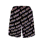 Raw+Sushi  All Over Print Beach Shorts