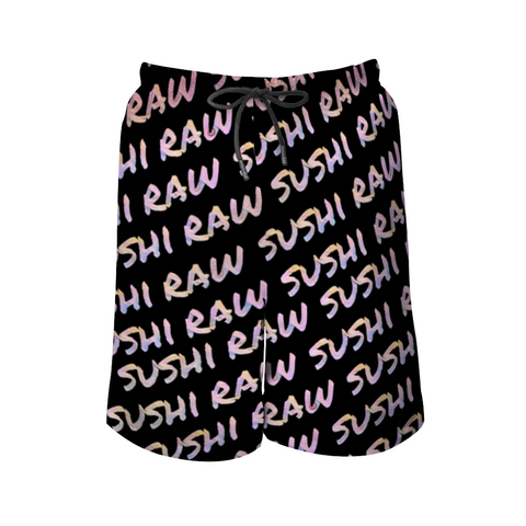Raw+Sushi  All Over Print Beach Shorts