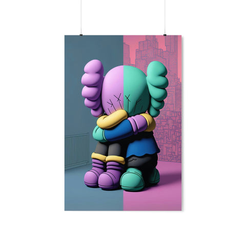 KAWS 3D HUG Premium Matte Vertical Posters