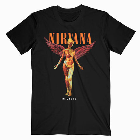 Nirvana T Shirt In Utero Angelic Band Logo Official