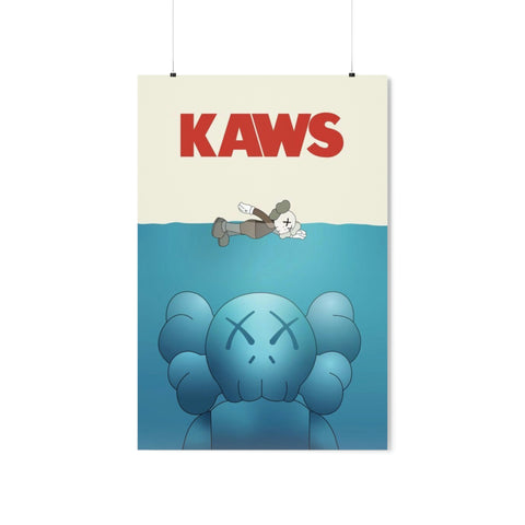 KAWS "JAWS REMIX" Premium Matte Vertical Posters