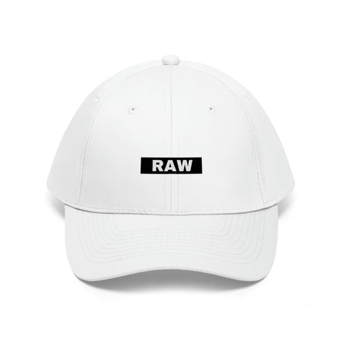 OG RAW STAMP LOGO Snapback  Hat white