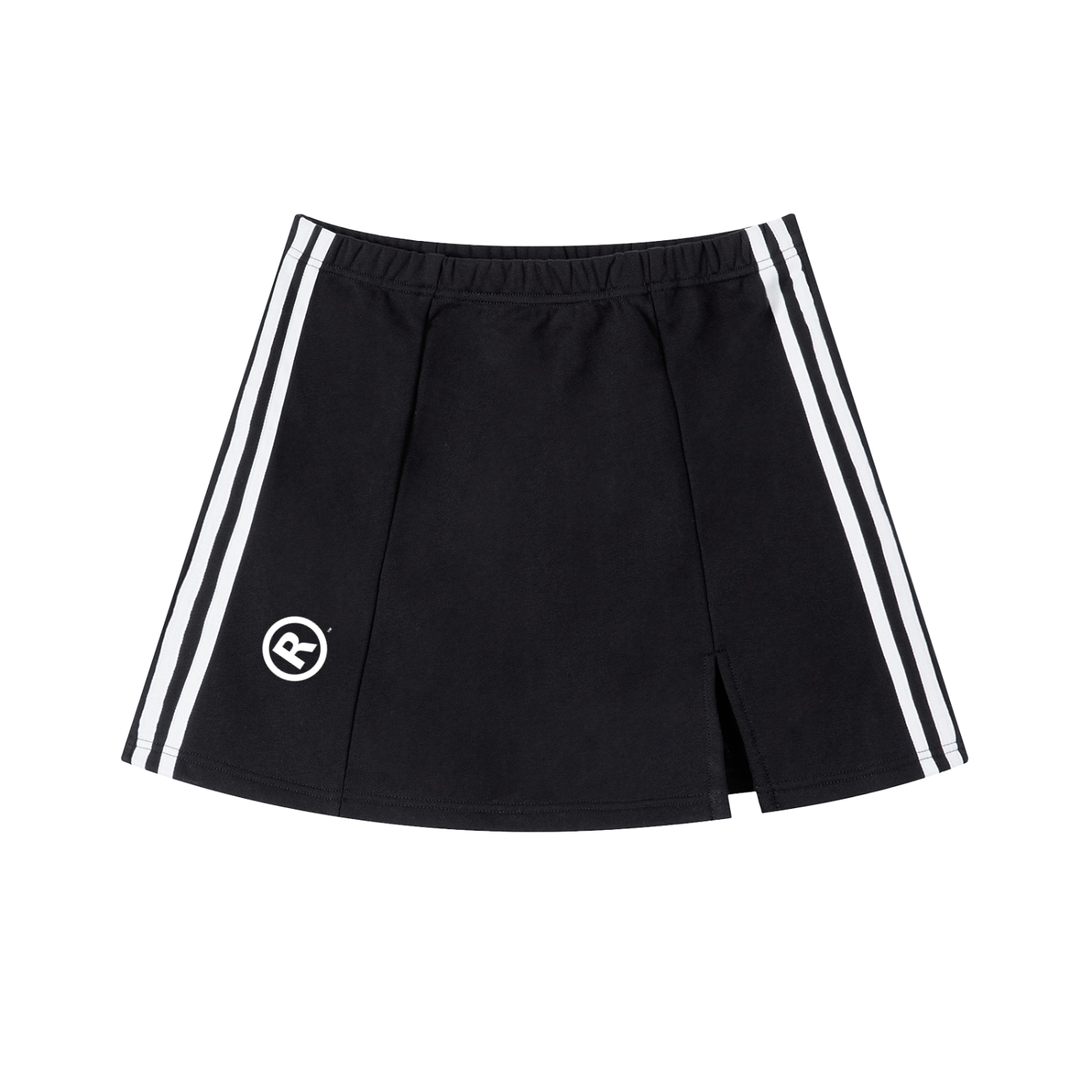Raw+Sushi Contrast Side Stripe Slit Skirt