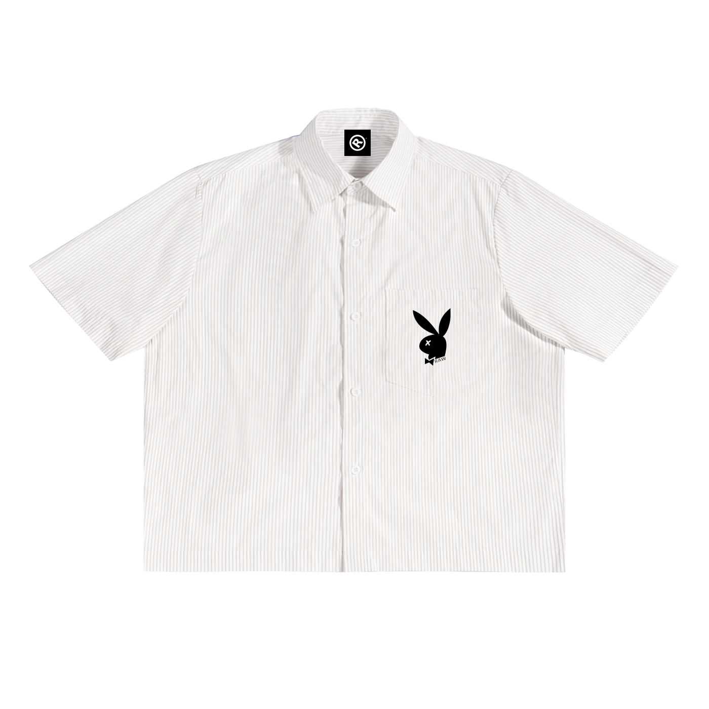 Raw+Sushi Play Boyz Oversized Vertical Stripe Boxy Shirt