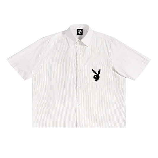 Raw+Sushi Play Boyz Oversized Vertical Stripe Boxy Shirt
