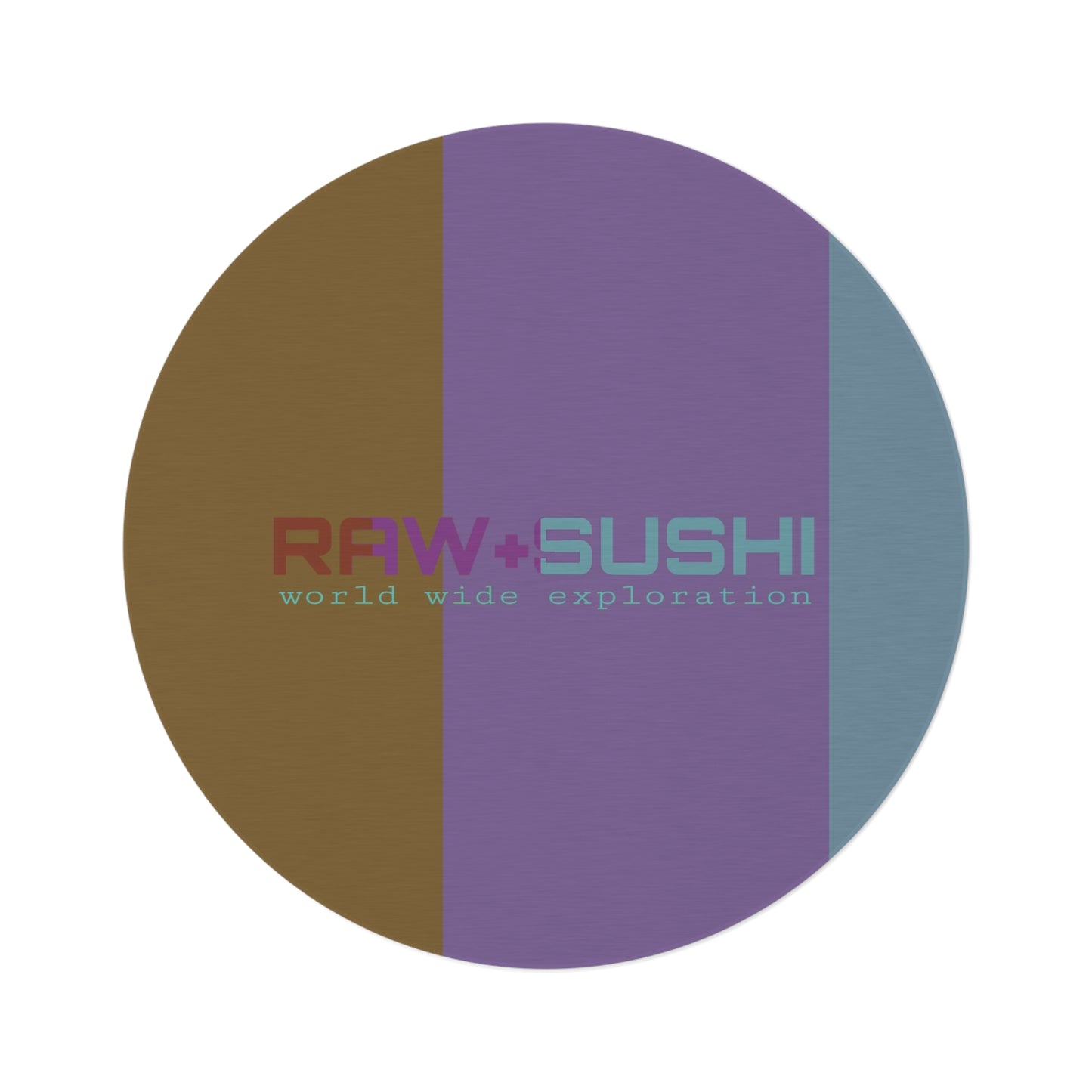 RAW SUSHI "RAWSUSHI WORLDWIDE expo." Round Rug