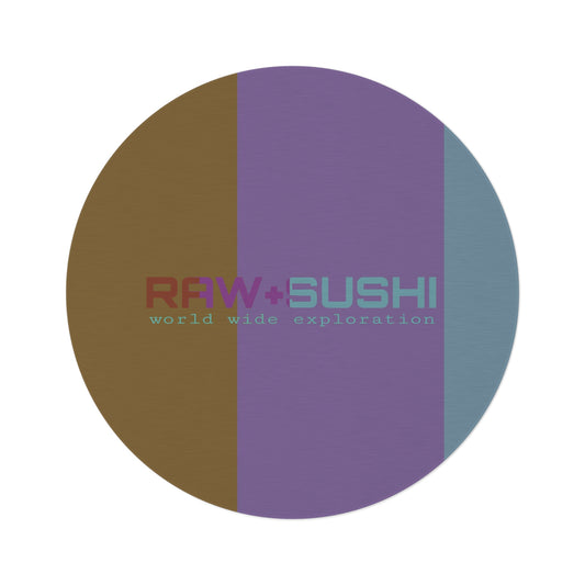 RAW SUSHI "RAWSUSHI WORLDWIDE expo." Round Rug
