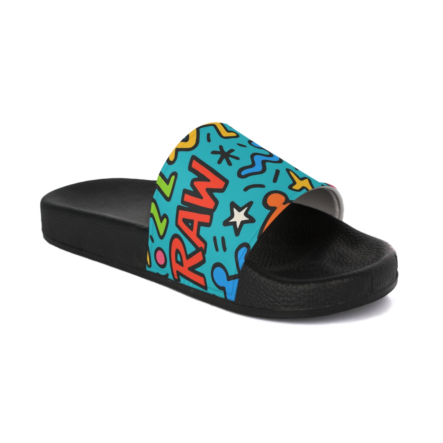 Raw+Sushi "RAW STREET TAG" Slide Sandals white