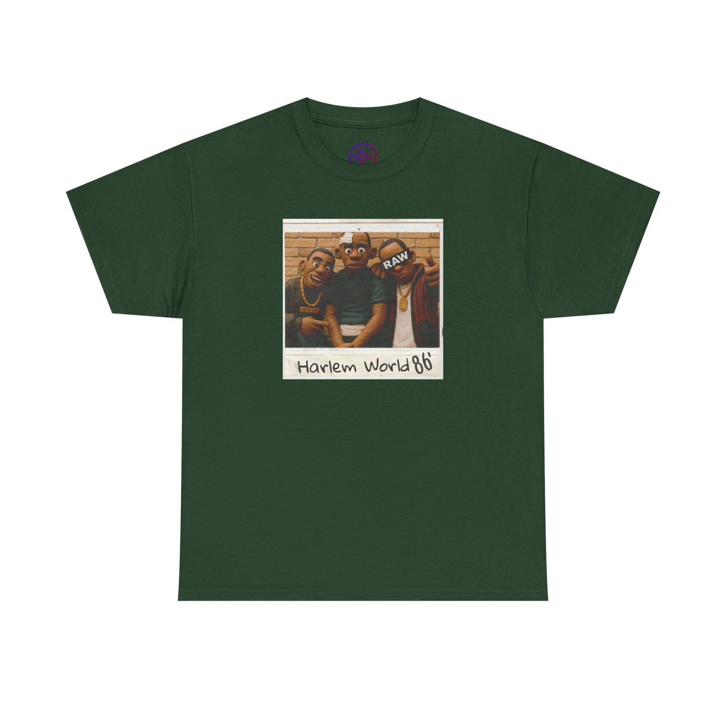 Raw+Sushi "Harlem world 86" Heavy Cotton Tee ARMY GREEN