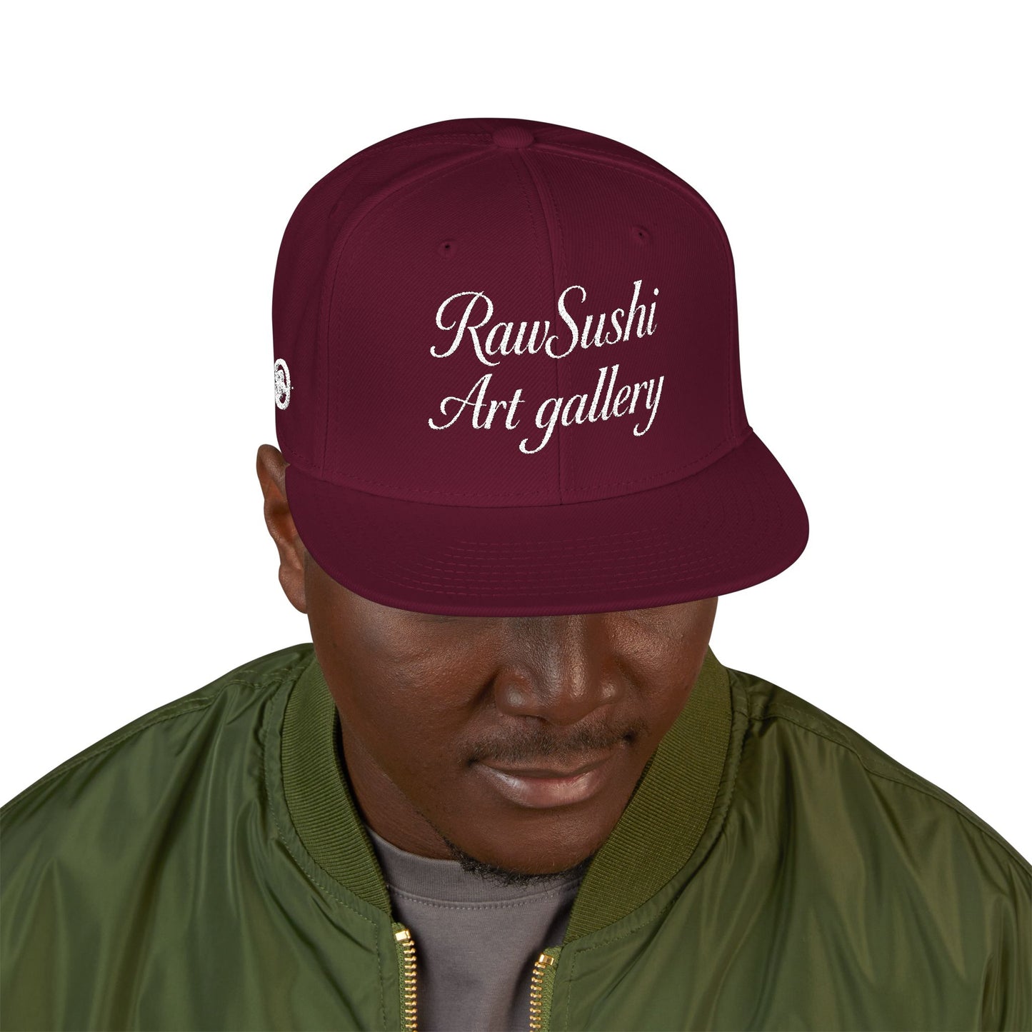 Raw Sushi ART Gallery' Snapback Hat burgundy