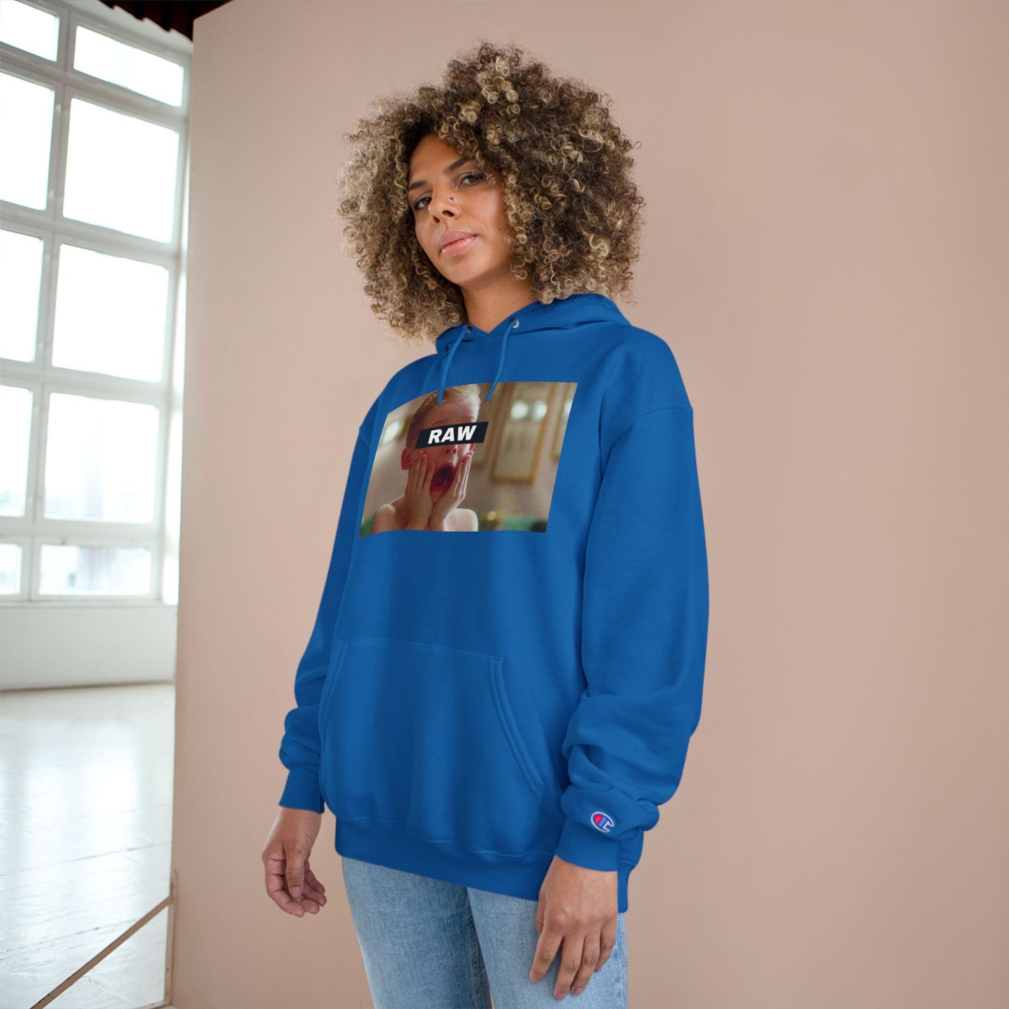 Raw+Sushi x Champion "HOME ALONE" hoodie