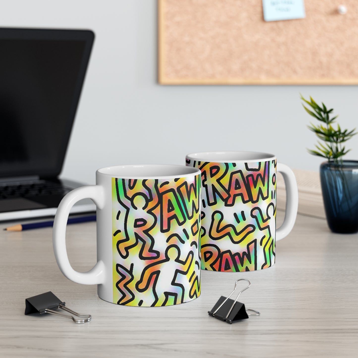 RawSushi "raw graffiti" white Mug 11oz