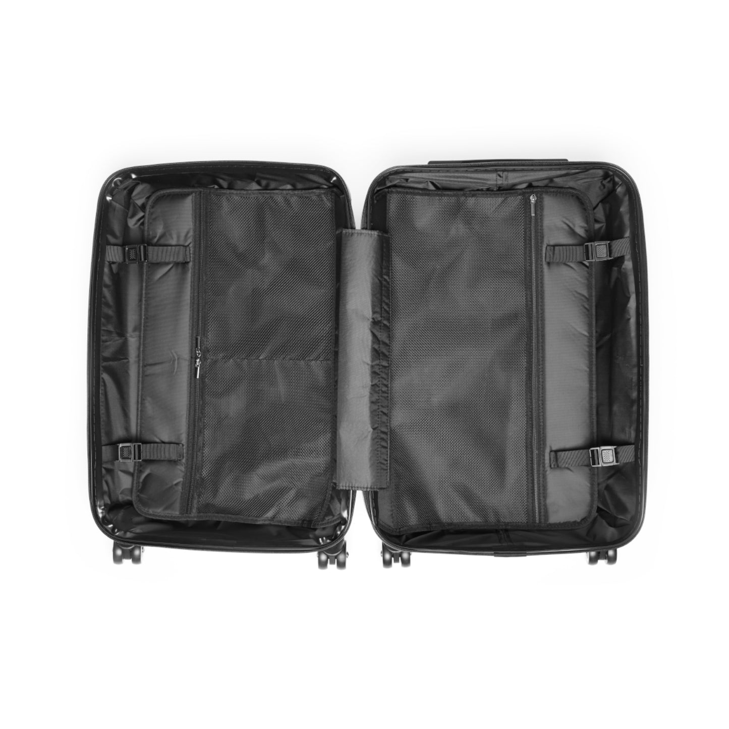 Raw+Sushi Graphic Black & White Rolling SuitcaseTravel Luggage