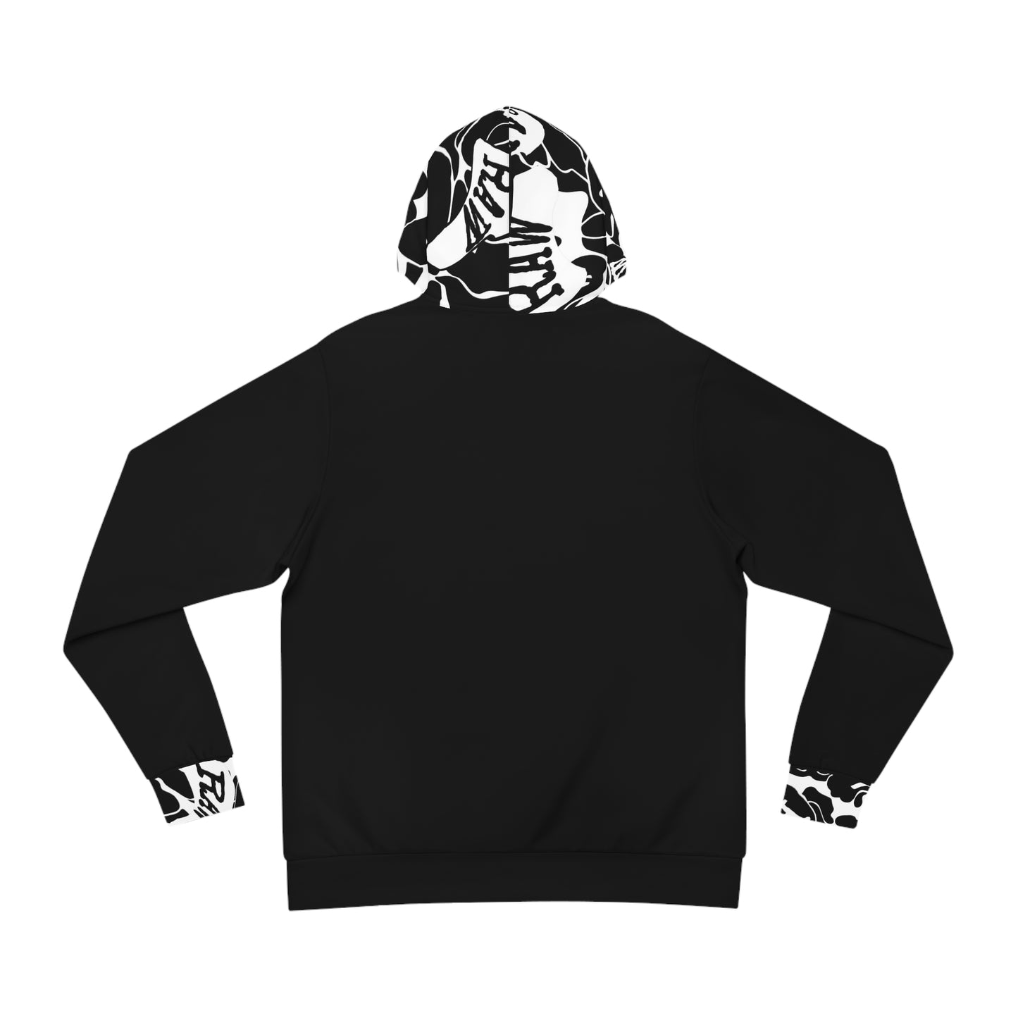 Raw+Sushi "black/white camo trim" Athletic hoodie