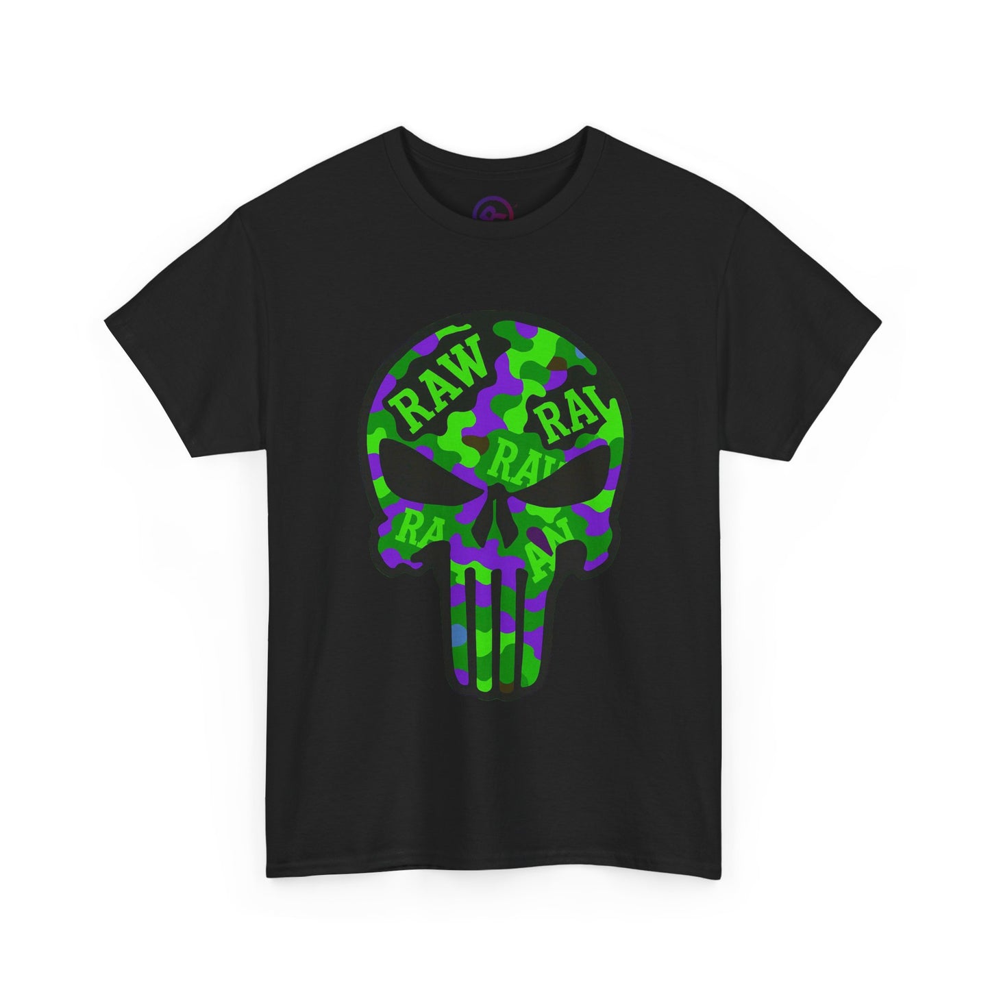 Raw+Sushi "CAMO PUNISHER" Heavy Cotton Tee
