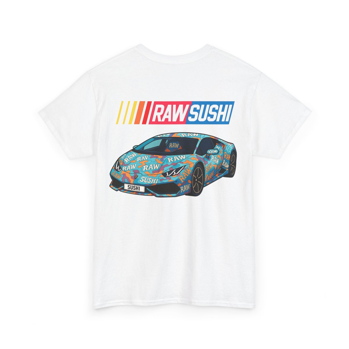 Raw+Sushi "Cartoon Lambo Camo" Heavy Cotton Racer Tee