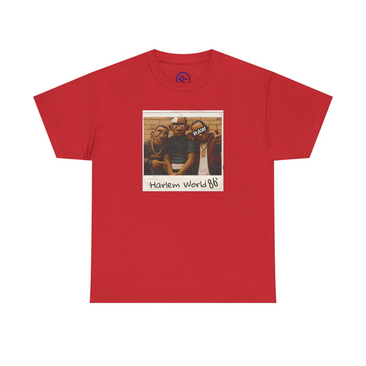 Raw+Sushi "Harlem world 86" Heavy Cotton Tee RED