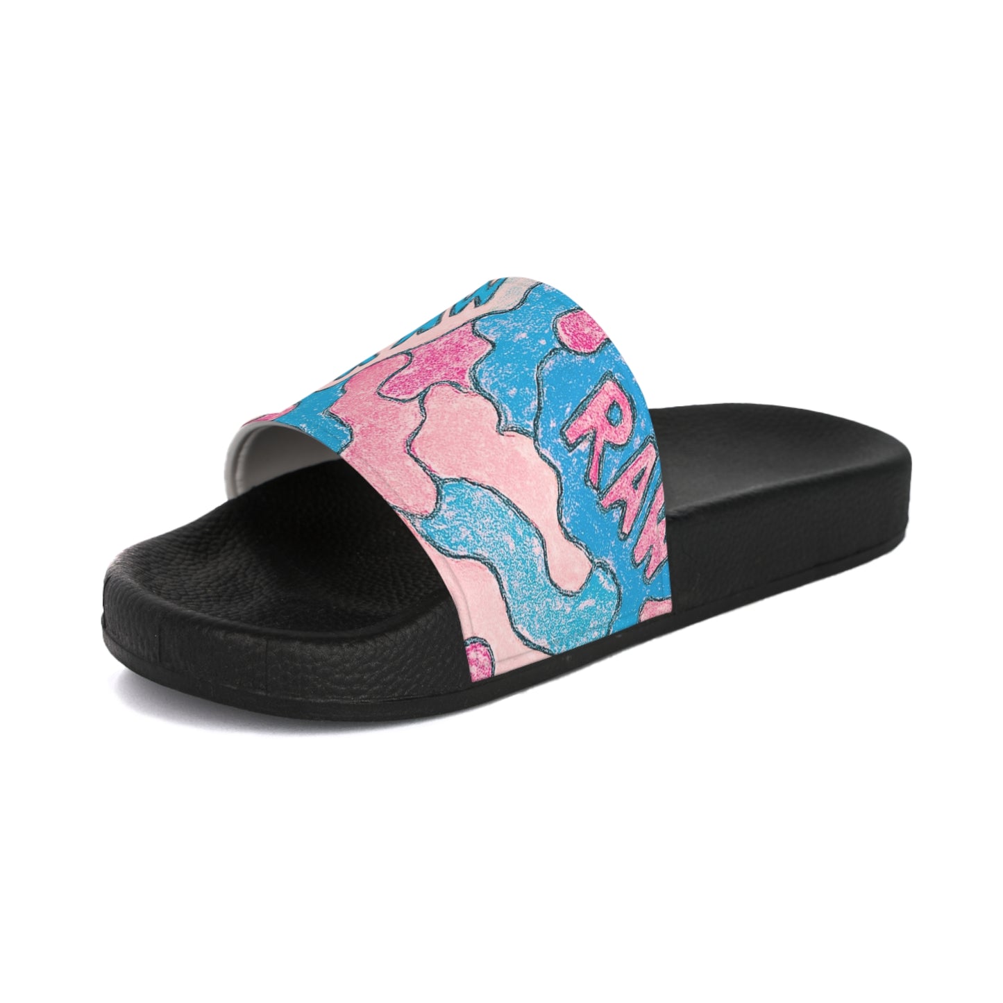 Raw+Sushi "CRAYOLA CAMO" Slide Sandals multi/blk