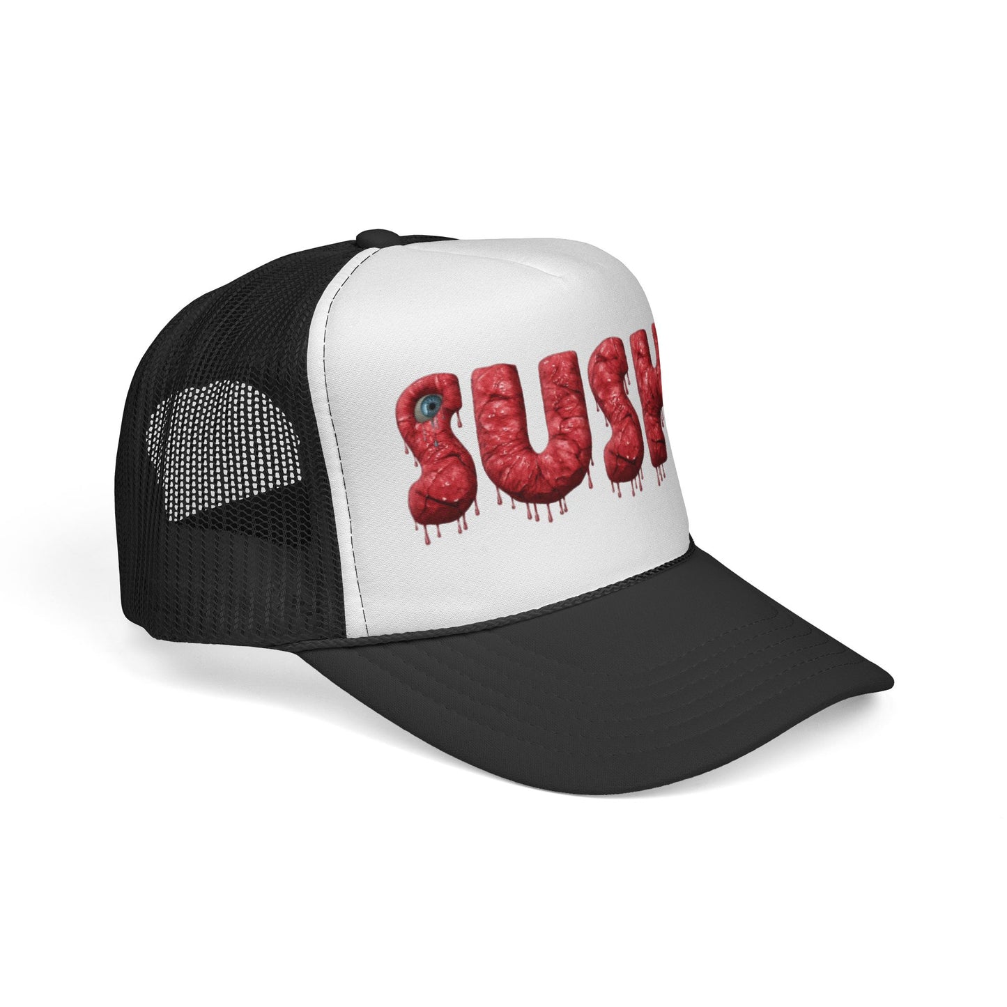 Raw+Sushi "sushi raw" Trucker Caps blk/white/bloody
