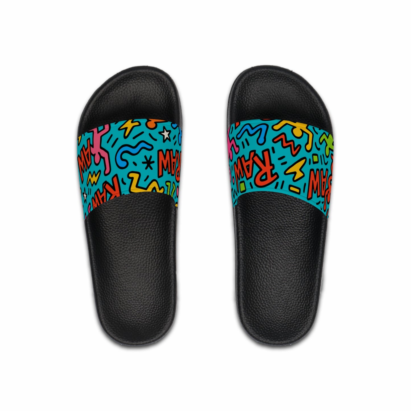 Raw+Sushi "RAW STREET TAG" Slide Sandals white