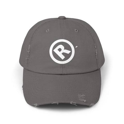 Raw+Suhi "R" LOGO Distressed Dad Cap (nickel)