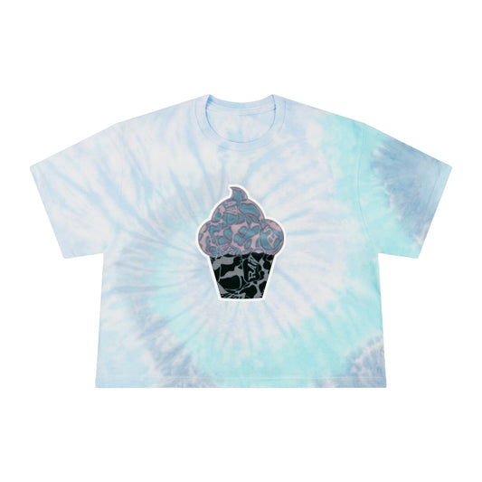 Raw+Sushi "cup cake"Women's Tie-Dye Crop Tee
