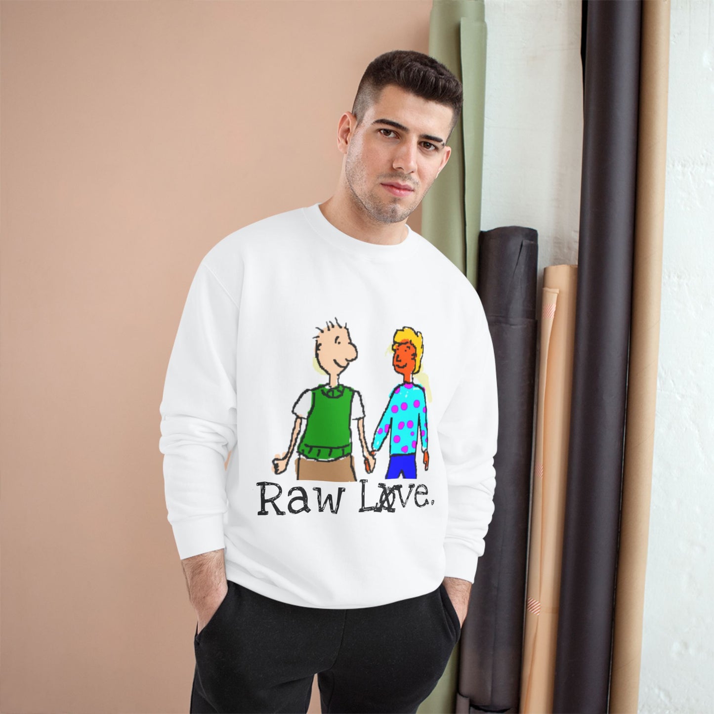 raw+sushi "RAW LOVE" Champion Crew neck
