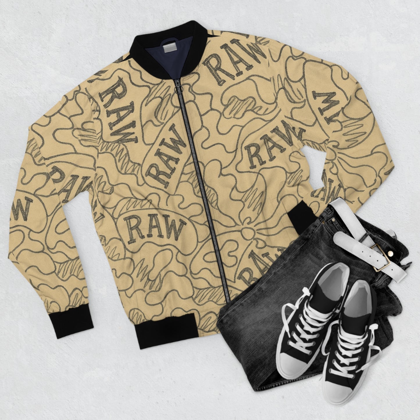 Raw+Sushi "RAW PAPER" Bomber Jacket