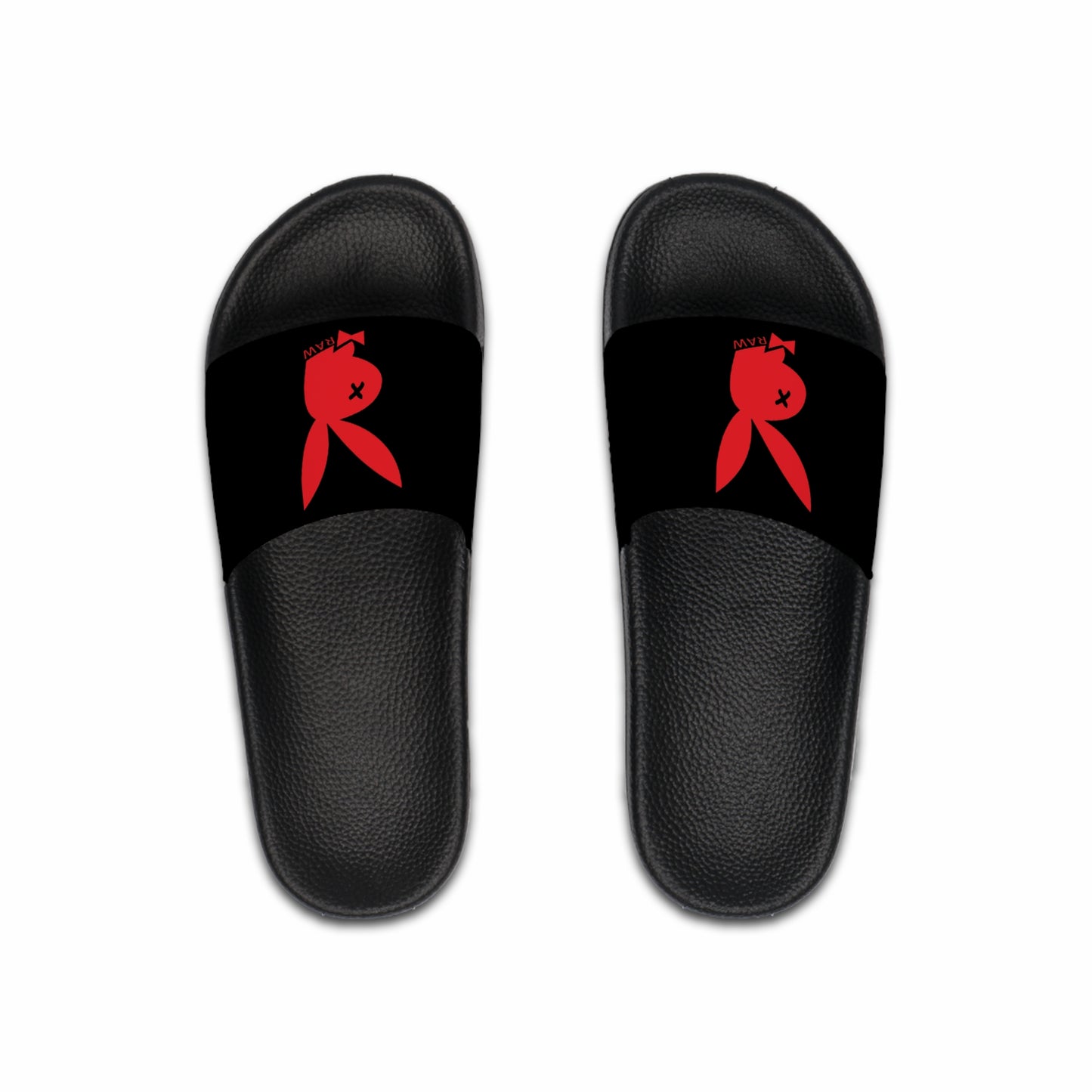Raw+Sushi "PLAY BOYZ" Slide Sandals BLK/RED
