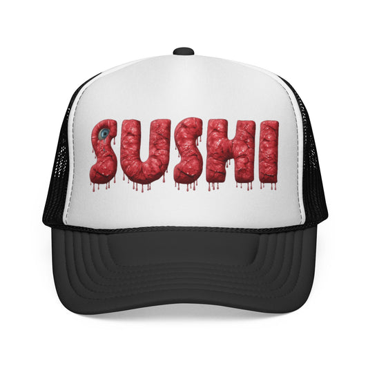 Raw+Sushi "sushi raw" Trucker Caps blk/white/bloody