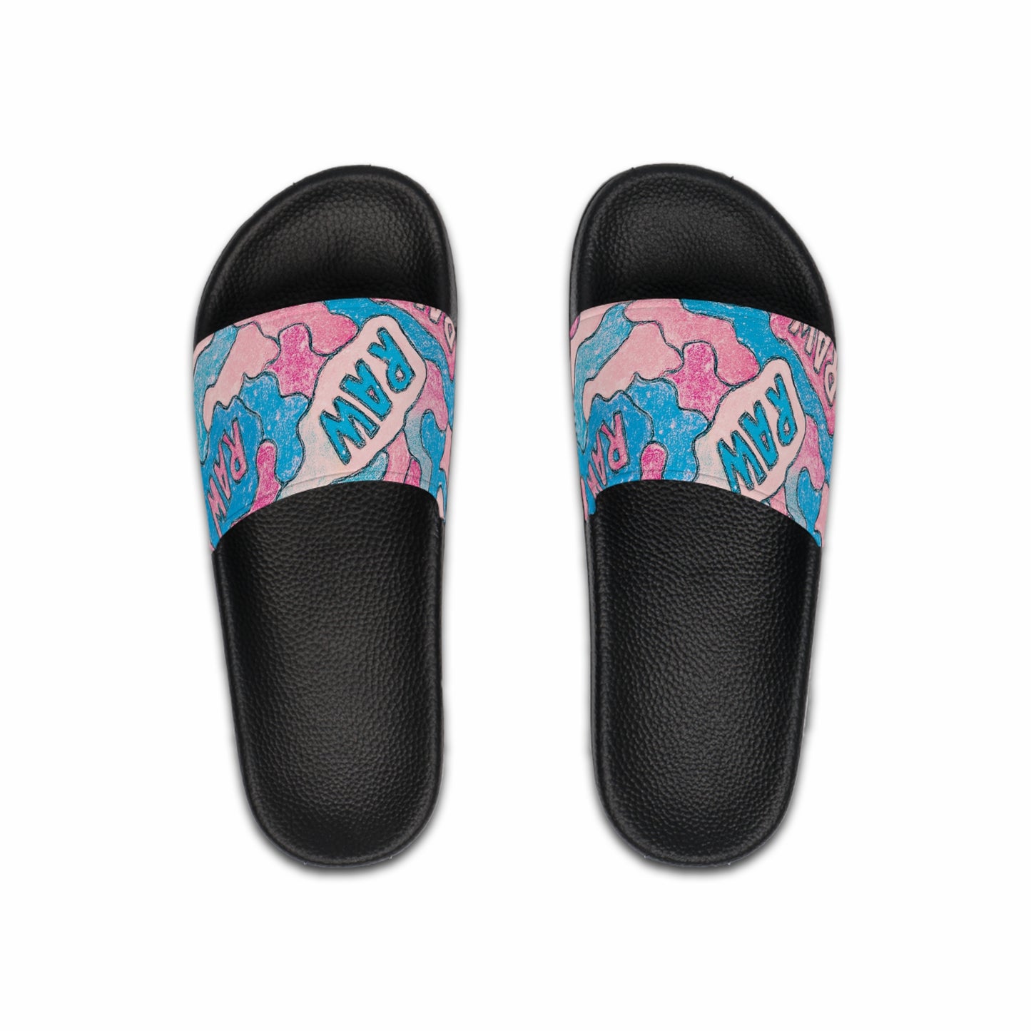 Raw+Sushi "CRAYOLA CAMO" Slide Sandals multi/blk