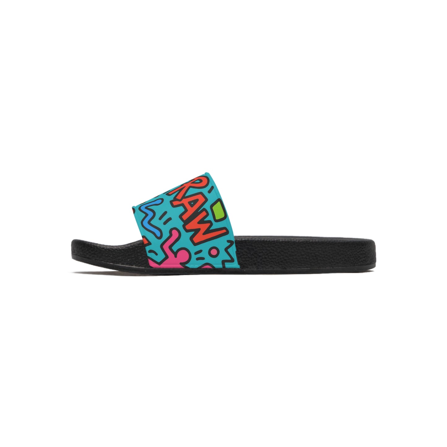 Raw+Sushi "RAW STREET TAG" Slide Sandals white