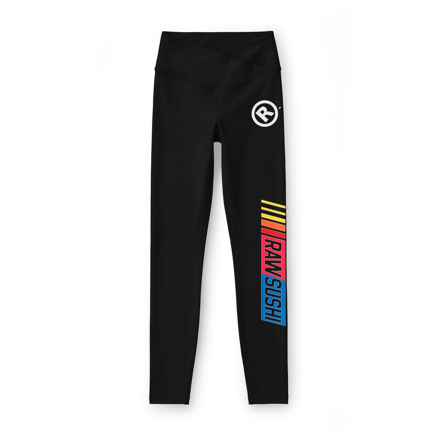 Raw+Sushi Leggings 'Racer Pack' Retro Stripe High-Waist Workout Leggings
