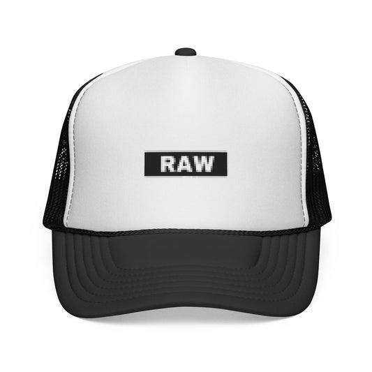 Raw+Sushi "RAW STAMP PIXEL" Trucker Caps blk/white
