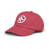 Raw+Suhi "R" LOGO Distressed Dad Cap (Dashing red)