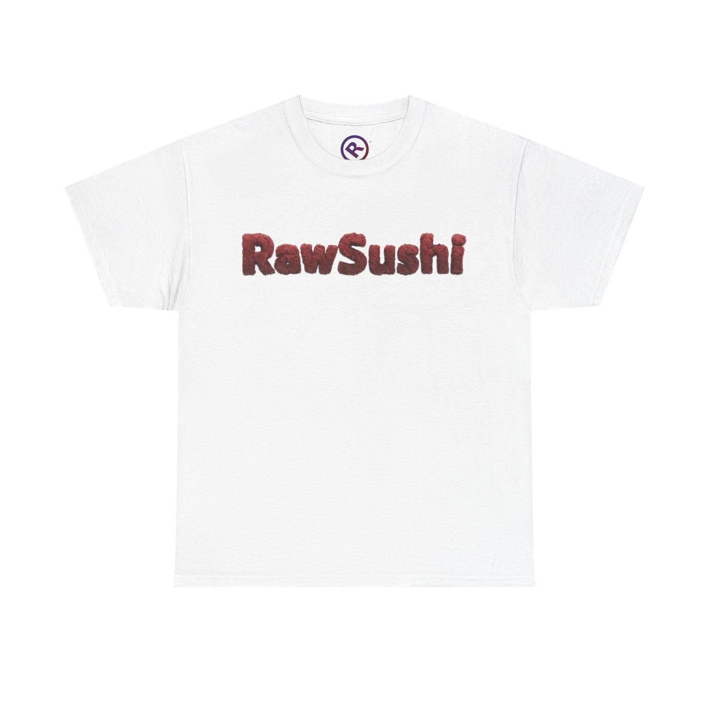 Raw+Sushi "furry raw font" Heavy Cotton Tee