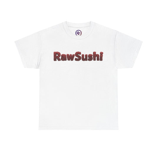 Raw+Sushi "furry raw font" Heavy Cotton Tee